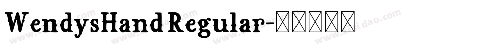 WendysHand Regular字体转换